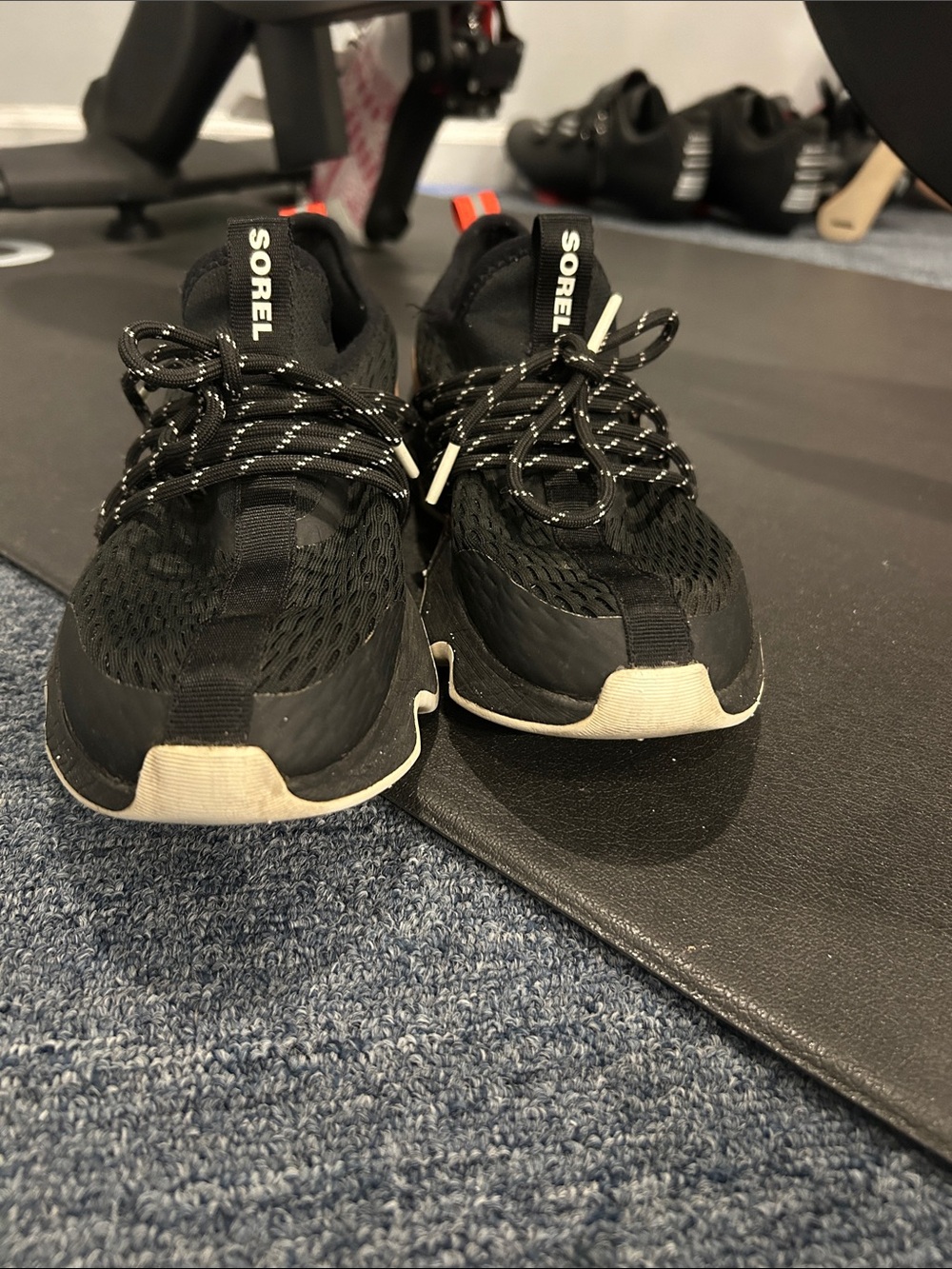 Sorel Black Athletic Sneakers with Cream Accents